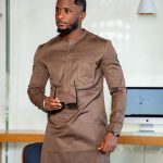 ensemble signature bleu nuit – coupe tradi moderne ajustée – issa classic dakar